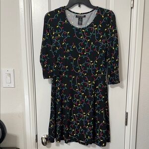Just-One Christmas Dress with Colorful Light Print